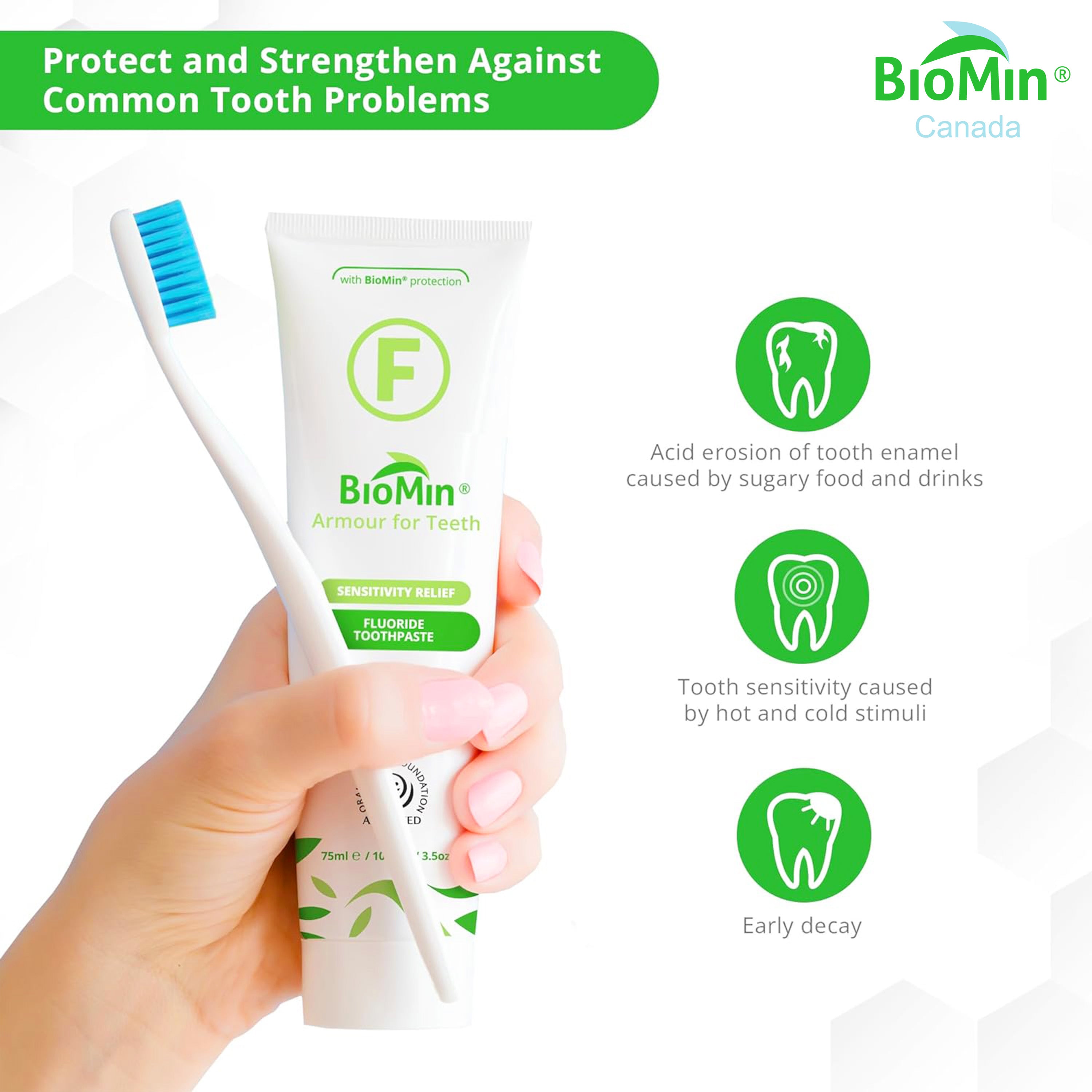 BioMin™ F 75 ml - Dentifrice pour dents sensibles