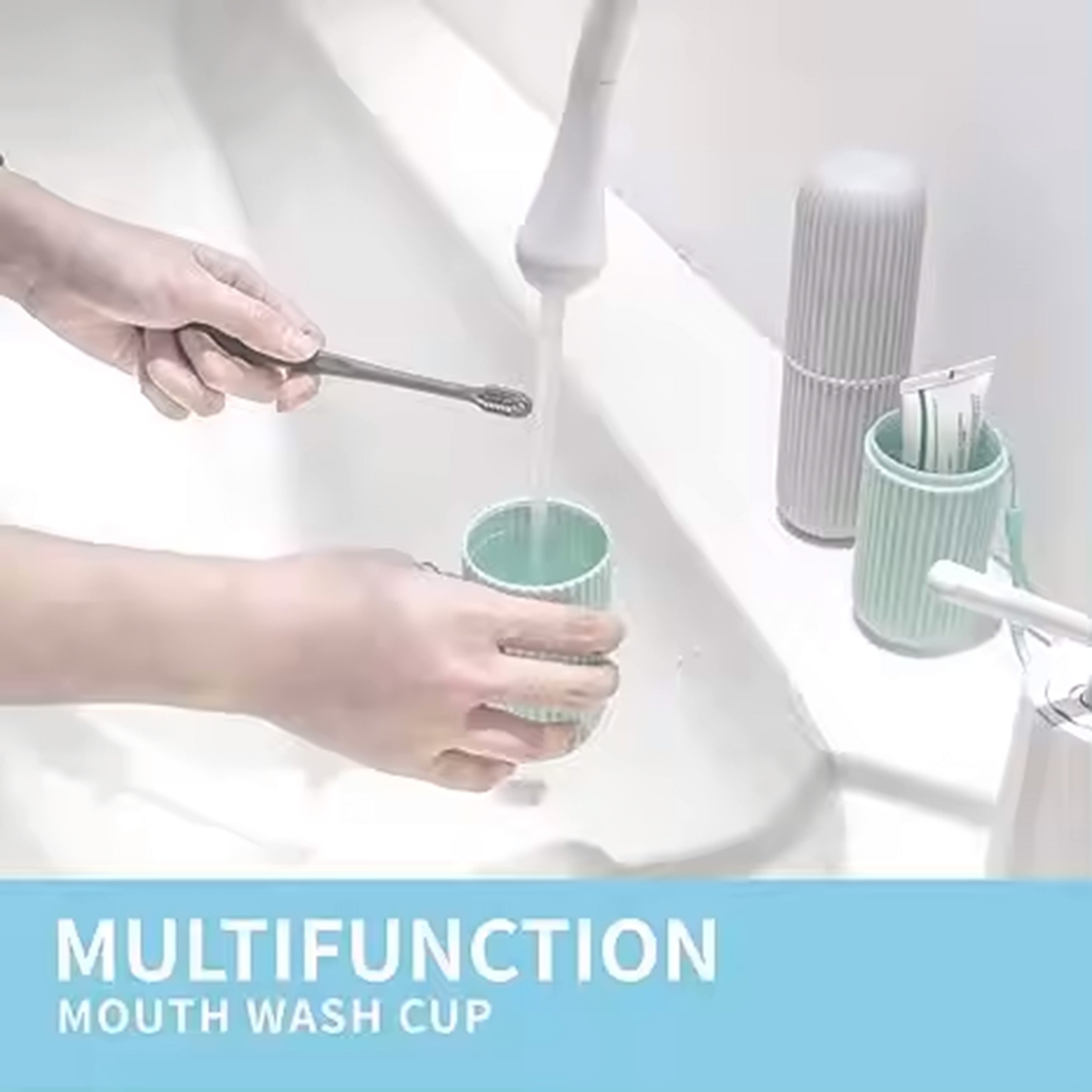 Portable Toothbrush and Toothpaste Holder Multifunction Travel Cup Organizer Case
