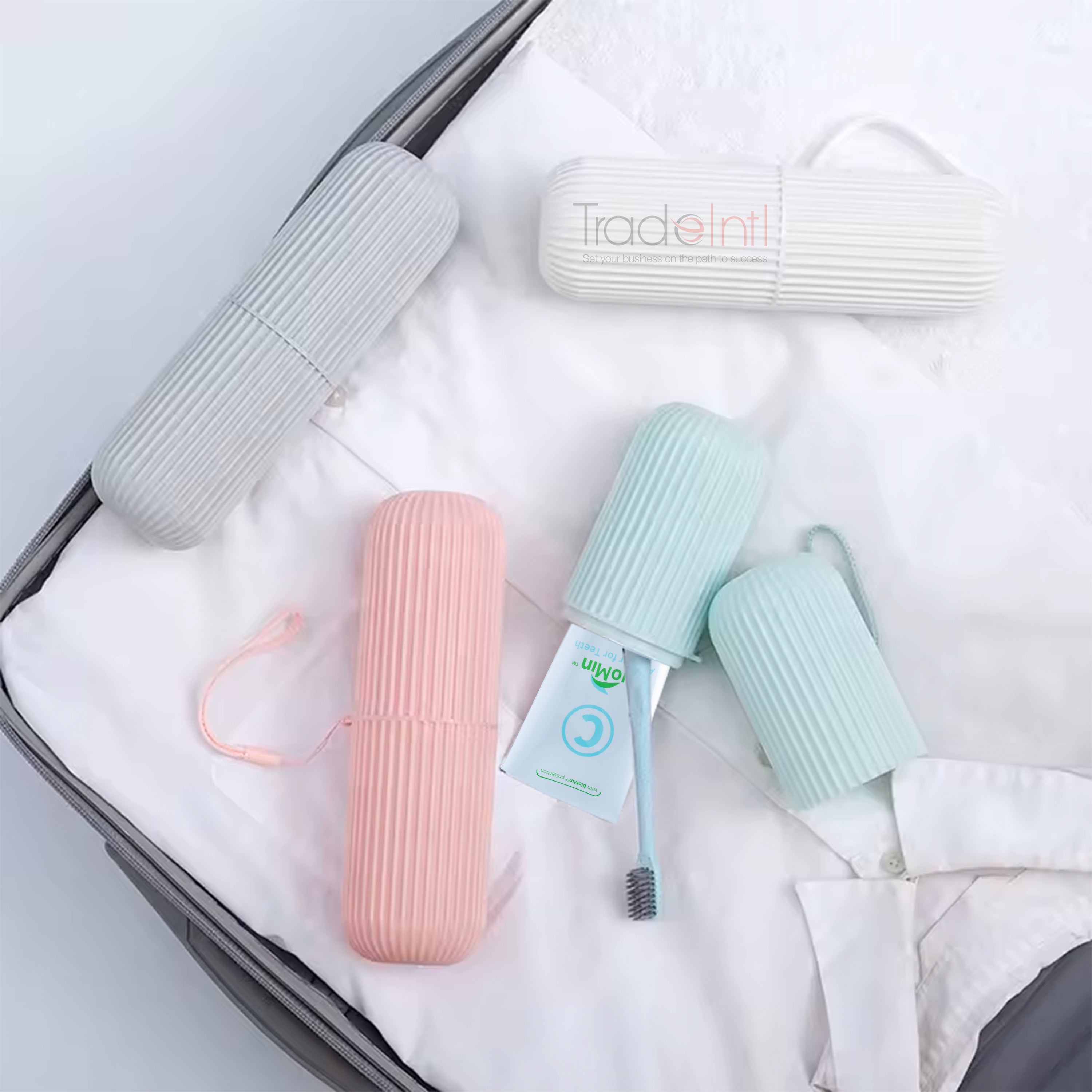 Portable Toothbrush and Toothpaste Holder Multifunction Travel Cup Organizer Case