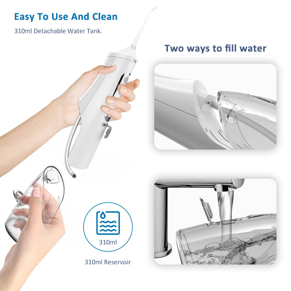 AquaFlow: Cordless, Rechargeable Water Flosser. Ideal for both home and travel! With its IPX7 waterproof and portable design, this flosser delivers powerful, effective cleaning wherever you go. Compact and easy to use, it’s perfect for maintaining your oral hygiene on the move.