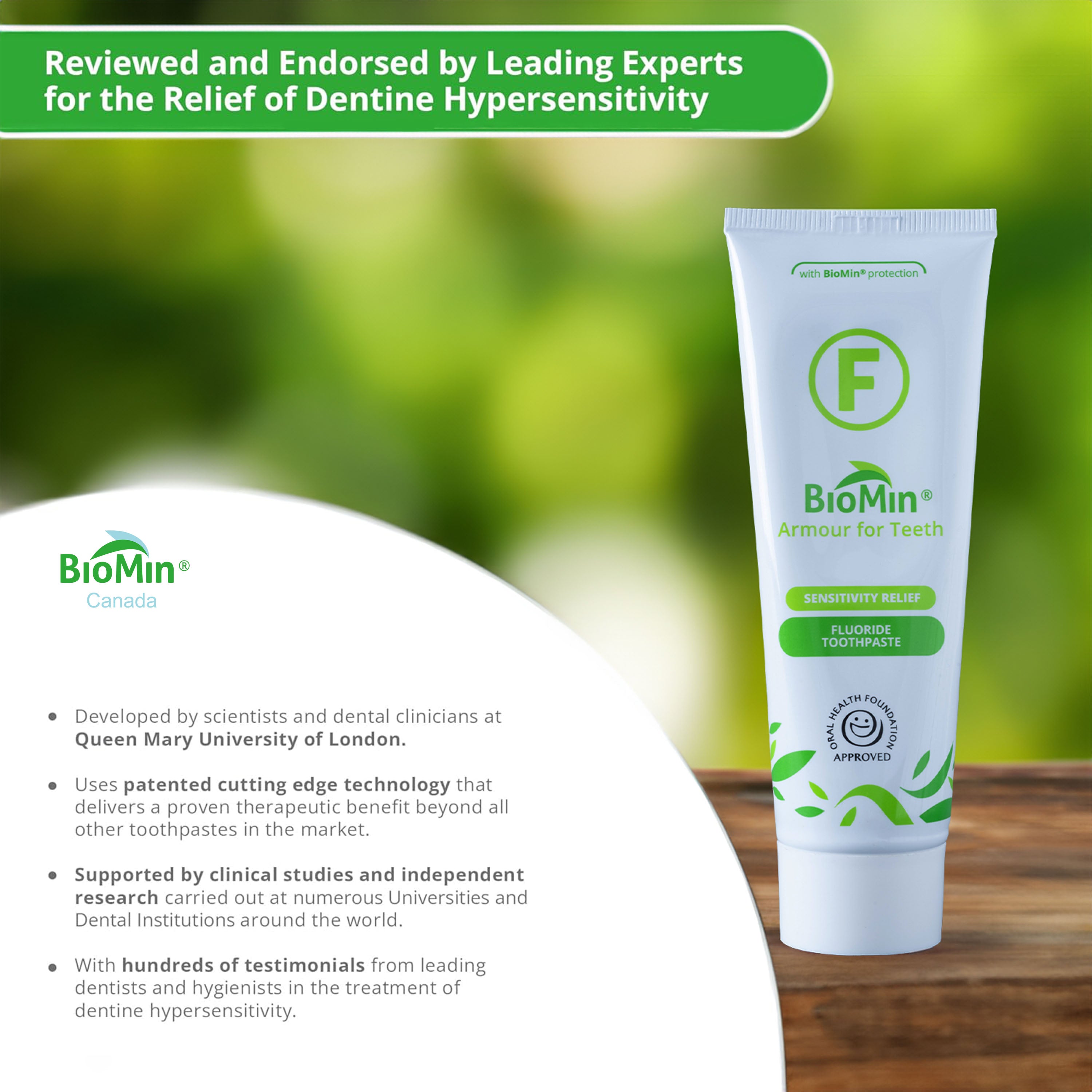 BioMin™ F 75 ml - Dentifrice pour dents sensibles