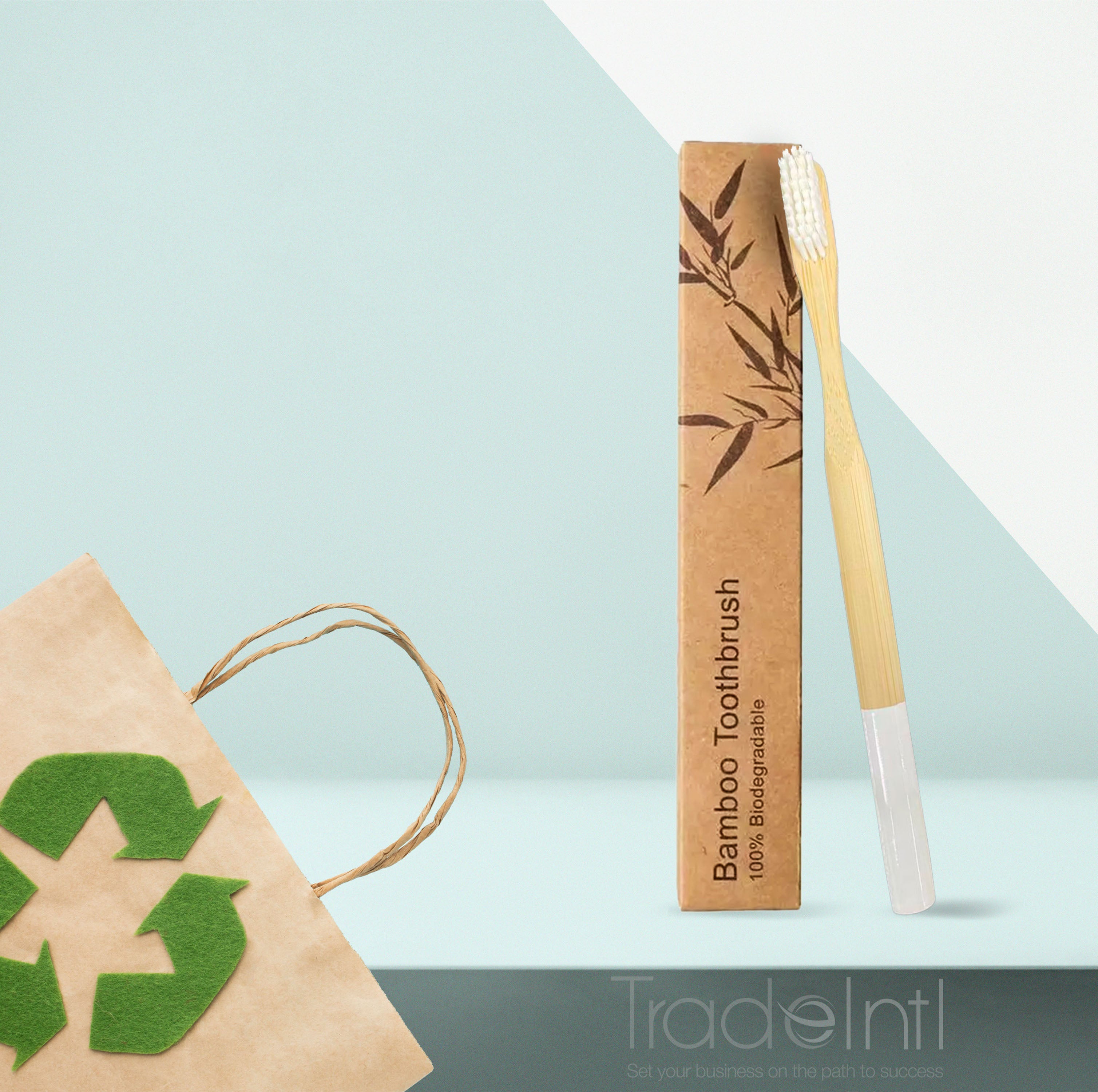 Cepillo de dientes de bambú biodegradable sostenible